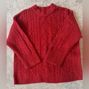 Abercrombie & Fitch Vibrant Red Knit Sweater